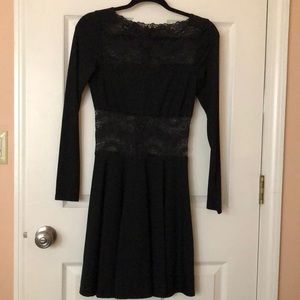 Bebe S/P Fit and Flare Black black dress